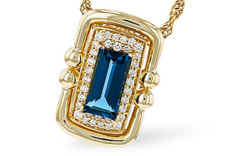 C276-18584: NECK .84 LONDON BLUE TOPAZ .96 TGW (8x4MM LBT)
