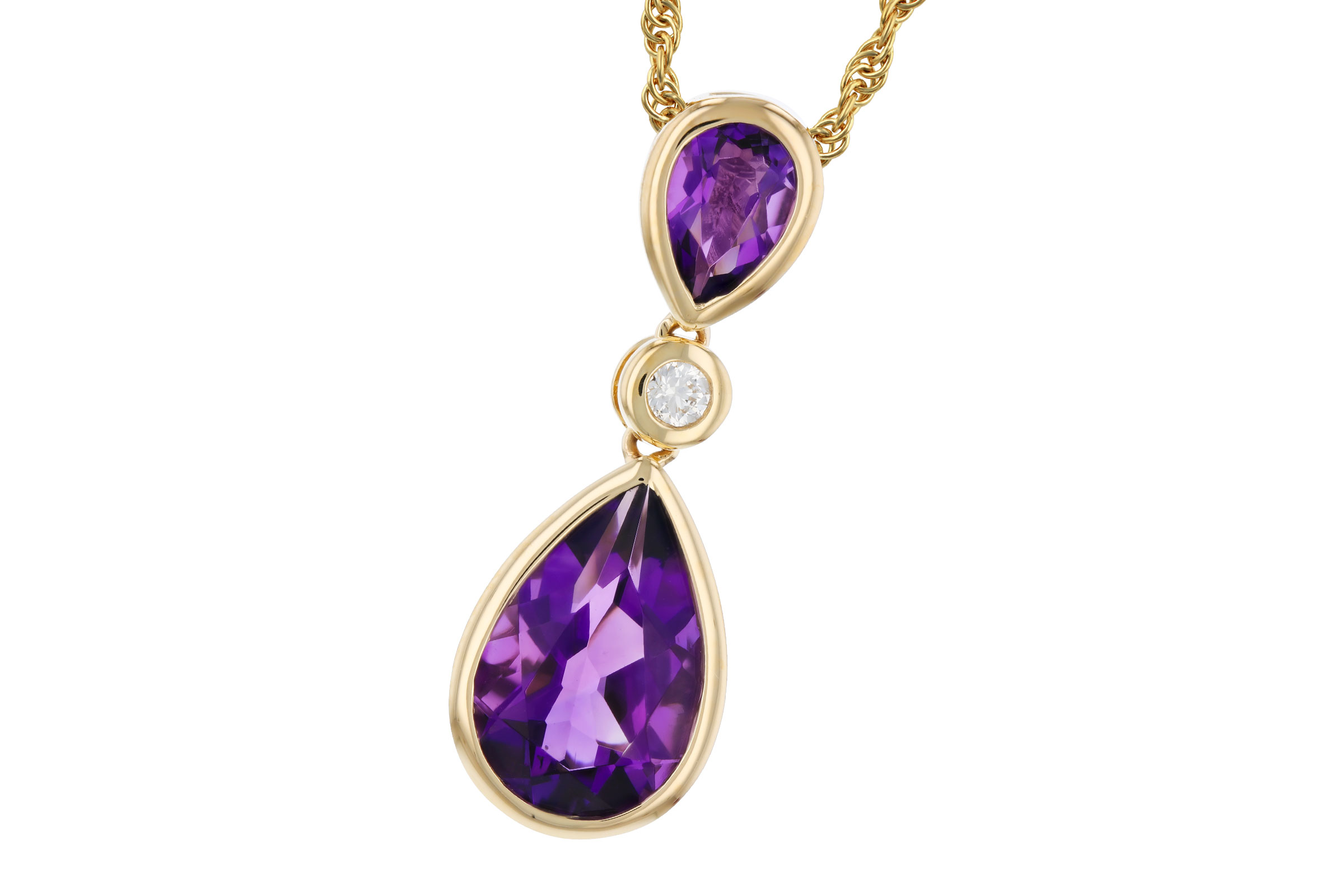 C276-21275: NECKLACE 1.92 TW AMETHYST 1.96 TGW