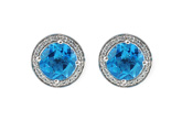 D188-03175: EARR 4.22 BLUE TOPAZ 4.41 TGW
