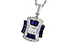 D274-44011: NECK .85 TW SAPPHIRE 1.10 TGW