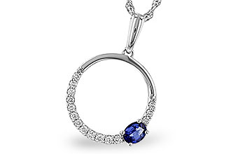 D275-30375: NECKLACE .28 SAPPHIRE .43 TGW