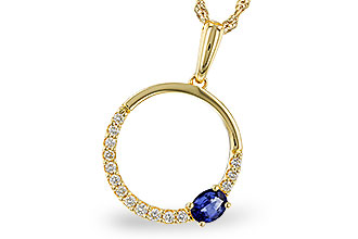 D275-30375: NECKLACE .28 SAPPHIRE .43 TGW