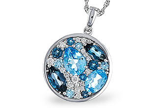 D275-31302: NECKLACE 2.31 TW BLUE TOPAZ 2.48 TGW