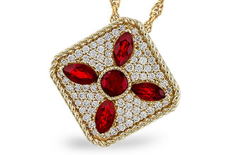 D275-32193: NECKLACE .81 TW RUBY 1.12 TGW