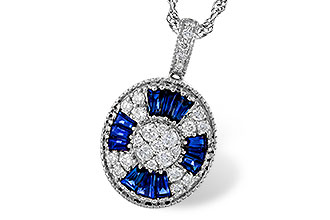 D275-34075: NECKLACE .56 TW SAPPHIRE .80 TGW