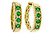 D275-35902: EARRINGS .33 TW EMERALD .45 TGW