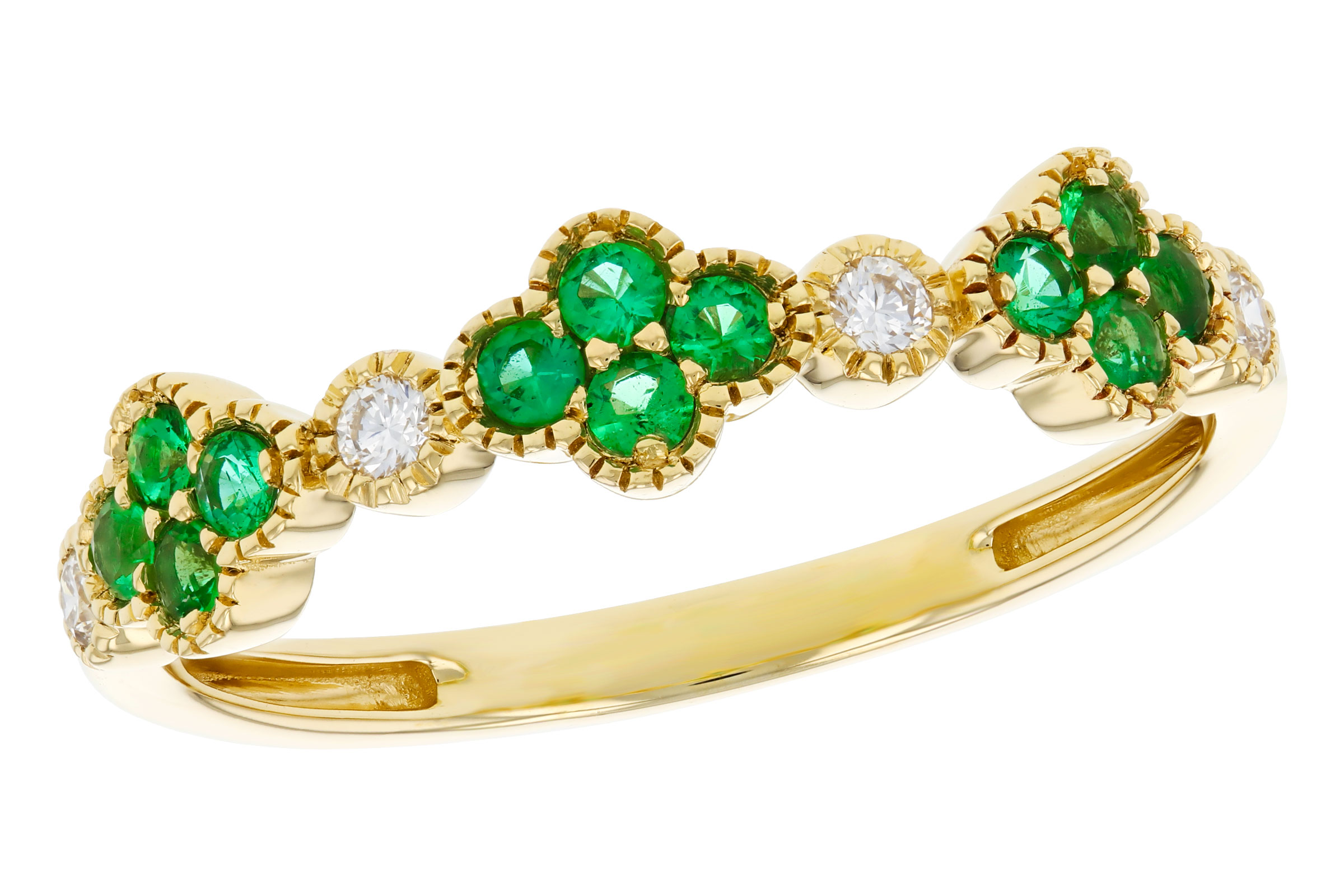 D276-21293: LDS WED RG .18 TW EMERALD .26 TGW
