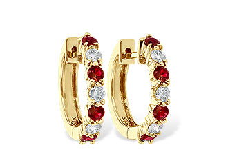 E001-66747: EARRINGS .64 RUBY 1.05 TGW