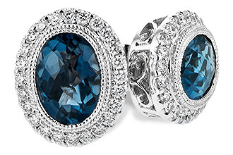 E189-83102: EARR 1.76 LONDON BLUE TOPAZ 2.01 TGW