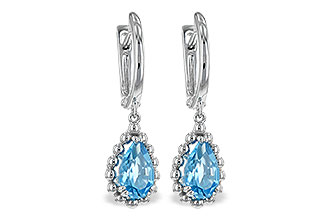 E189-85893: EARRING BLUE TOPAZ 1.70 TW