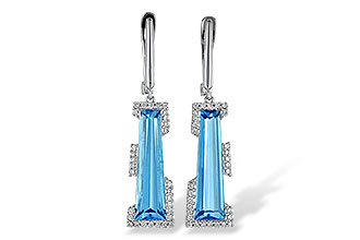 E190-74075: EARR 6.12 TW BLUE TOPAZ 6.33 TGW