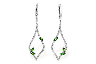 E190-78620: EARR .42 GREEN GARNET .77 TGW