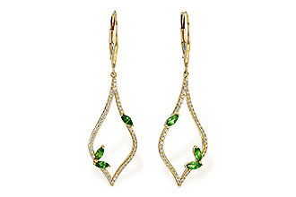 E190-78620: EARR .42 GREEN GARNET .77 TGW