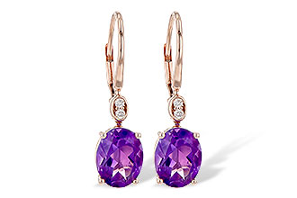 E190-81275: EARR 2.85 TW AMETHYST 2.90 TGW (9x7MM AMY)