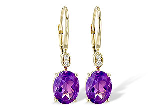 E190-81275: EARR 2.85 TW AMETHYST 2.90 TGW (9x7MM AMY)