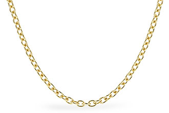 E274-43120: CABLE CHAIN (22", 1.3MM, 14KT, LOBSTER CLASP)