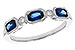 E275-29502: LDS WED RG .72 SAPPHIRE .77 TGW (4x3MM SAPP)