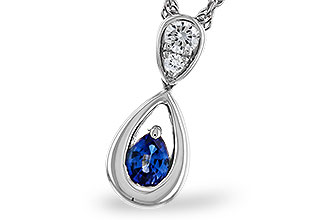 E275-30411: NECKLACE .21 SAPPHIRE .27 TGW (4x3 SAPP)
