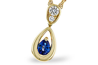 E275-30411: NECKLACE .21 SAPPHIRE .27 TGW (4x3 SAPP)