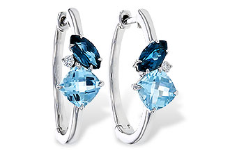E275-31275: EARRINGS 1.82 TW BLUE TOPAZ 1.86 TGW