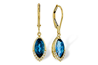 E275-34993: EARR 2.42 TW LONDON BLUE TOPAZ 2.50 TGW (9x5MM MQ)