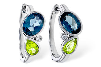 E275-35875: EARRINGS 2.97 SEMI-PREC (PER,LBT) 3.00 TGW