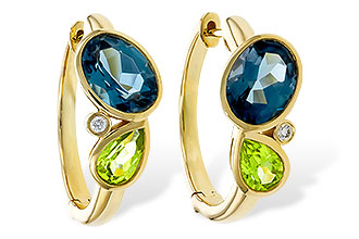 E275-35875: EARRINGS 2.97 SEMI-PREC (PER,LBT) 3.00 TGW