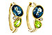E275-35875: EARRINGS 2.97 SEMI-PREC (PER,LBT) 3.00 TGW