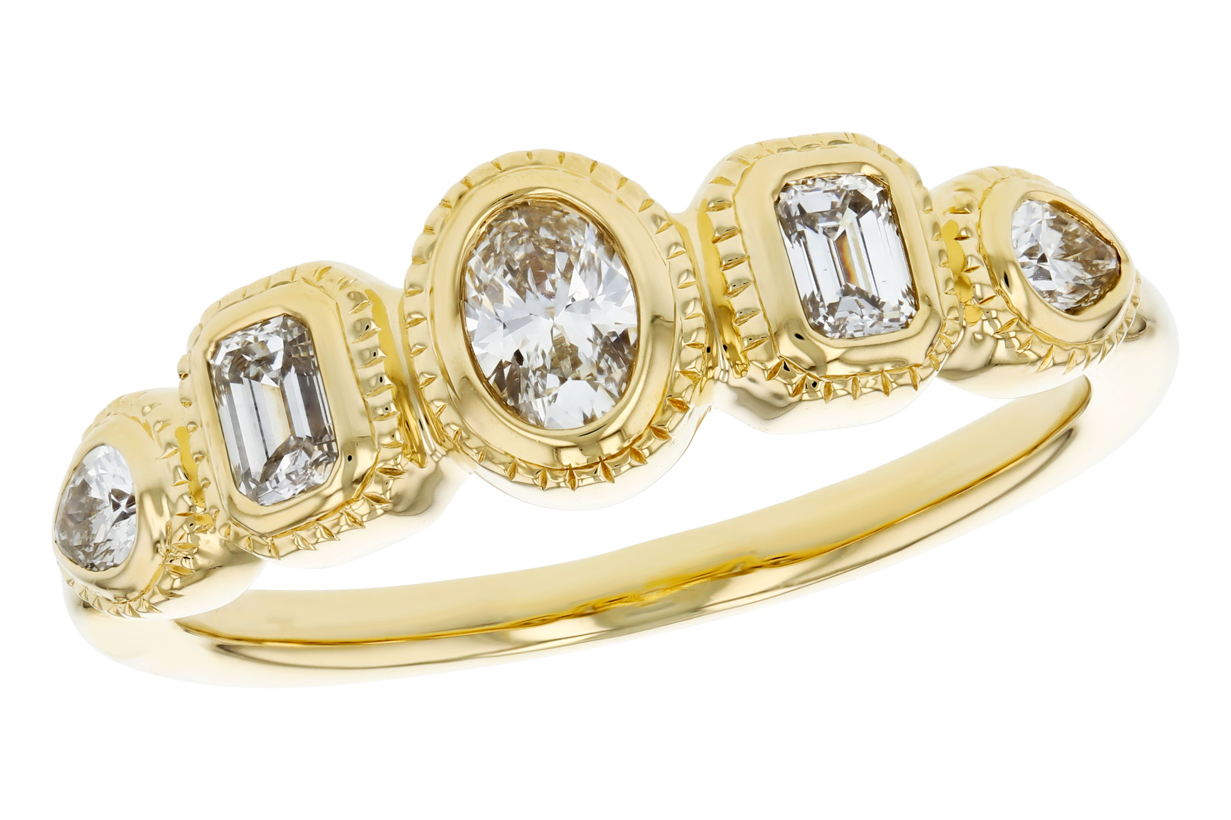 E276-20429: LDS DIA RG .50 TW FANCY CUT DIAMONDS