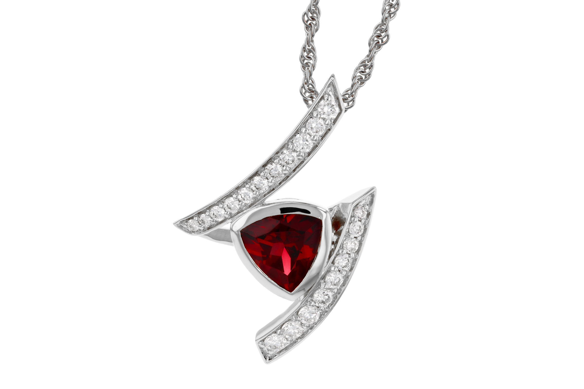 E276-21320: NECKLACE .84 GARNET 1.03 TGW (6MM GAR)