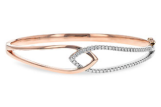 F189-89529: BANGLE BRACELET .50 TW (ROSE & WG)