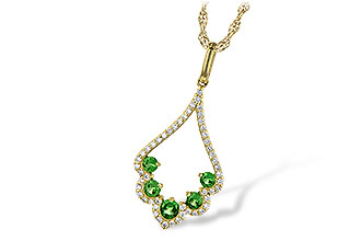 F190-73120: NECK .34 GREEN GARNET .53 TGW