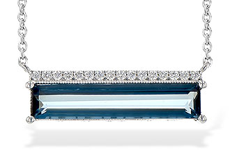 F190-78593: NECK 2.70 LONDON BLUE TOPAZ 2.80 TW
