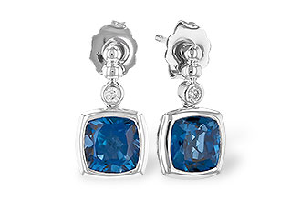 F273-45829: EARR 1.78 LONDON BLUE TOPAZ 1.82 TGW