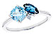 F274-38584: LDS RG 1.49 TW BLUE TOPAZ 1.52 TGW