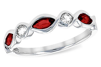 F275-28584: LDS RG .52 TW GARNET .64 TGW