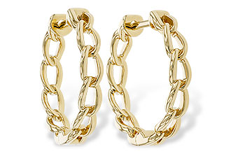 F275-28593: GOLD EARRINGS (18MM)