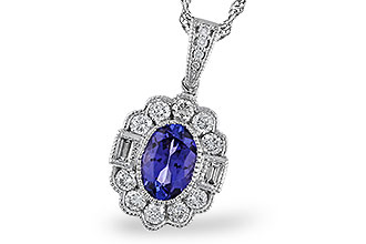 F275-28602: NECKLACE .80 TANZANITE 1.15 TGW (7x5MM OV)