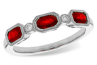 F275-29493: LDS WED RG .72 RUBY .77 TGW (4x3MM RUBY)