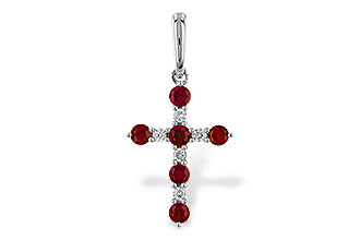 F275-29511: PENDANT .34 TW RUBY .42 TGW