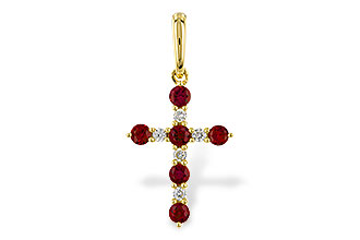 F275-29511: PENDANT .34 TW RUBY .42 TGW