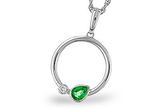 F275-29520: NECKLACE .20 EMERALD .22 TGW