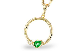 F275-29520: NECKLACE .20 EMERALD .22 TGW