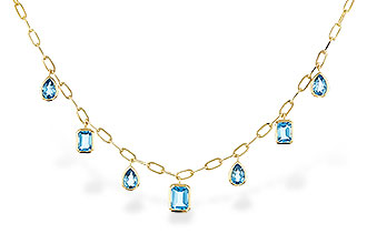 F275-30438: NECKLACE 4.10 TW BLUE TOPAZ (17")