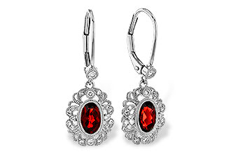 F275-31284: EARRINGS .98 TW GARNET 1.15 TGW (7x5MM GARNET)