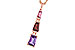 F275-31311: NECKLACE 2.32 SEMI-PREC (PT,GT,AMY) 2.37 TGW