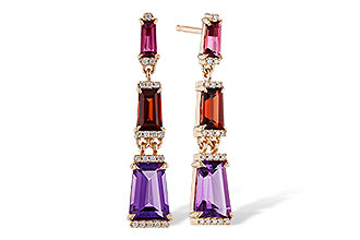 F275-31338: EARRINGS 1.98 SEMI-PREC (PT,GT,AMY) 2.05 TGW