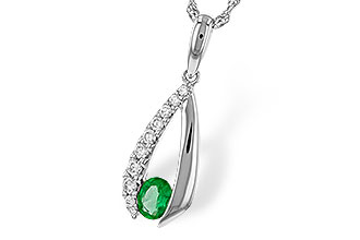 F275-33093: NECKLACE .28 EMERALD .45 TGW (5x4 EMER)