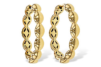 F275-34920: GOLD EARRINGS (21MM)