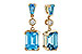 F275-34965: EARRINGS 2.37 TW BLUE TOPAZ 2.44 TGW